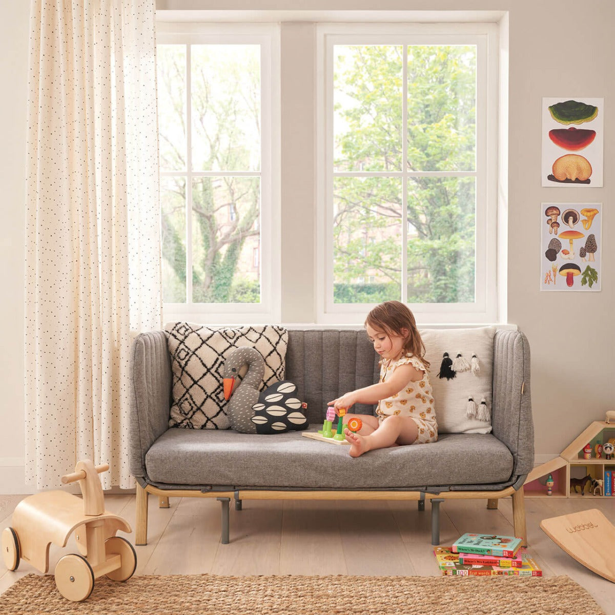Tutti Bambini CoZee XL Complete Birth to 4+ Years Package - Oak/Charcoal