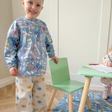 Long Sleeved Baby Bib - Crafty Print
