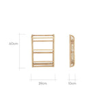 CuddleCo Aria Wave Bookshelf - Rattan