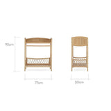 CuddleCo Aria Wave Changer with Hanging Rail - Rattan