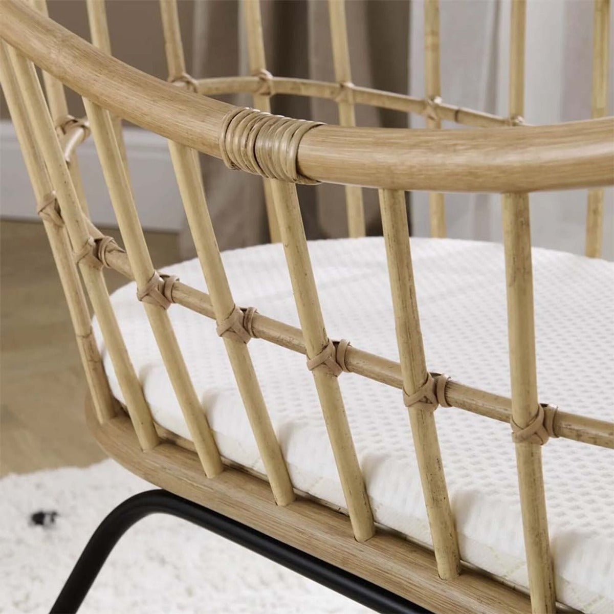 CuddleCo Aria Wave Crib  - Rattan