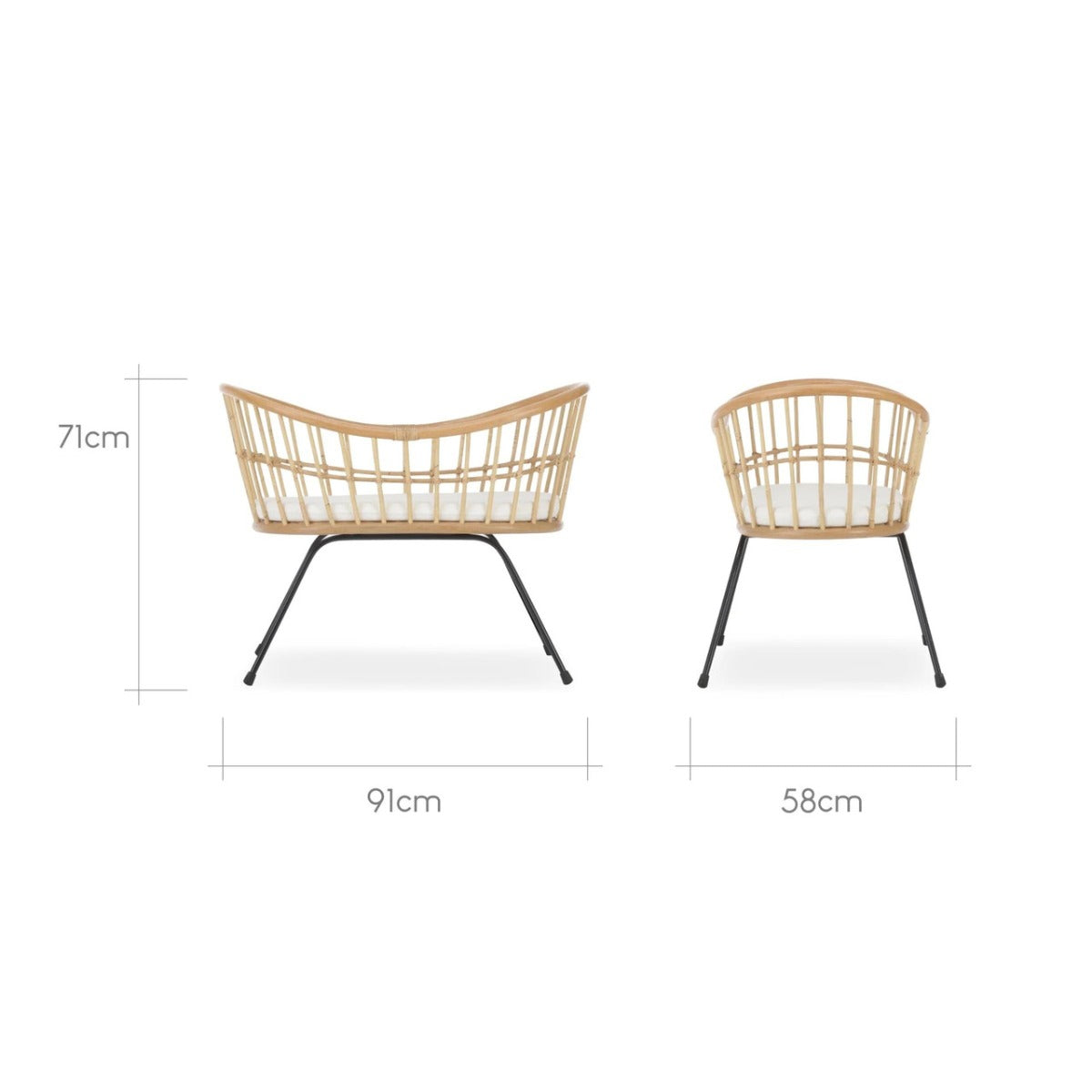 CuddleCo Aria Wave Crib  - Rattan
