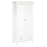 CuddleCo Clara 2 Door Double Wardrobe - White and Ash