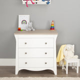 CuddleCo Clara 3 Drawer Dresser & Changer - White and Ash