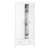 CuddleCo Clara 3 Piece Nursery Furniture Set (Cot Bed, Dresser & Wardrobe) - White