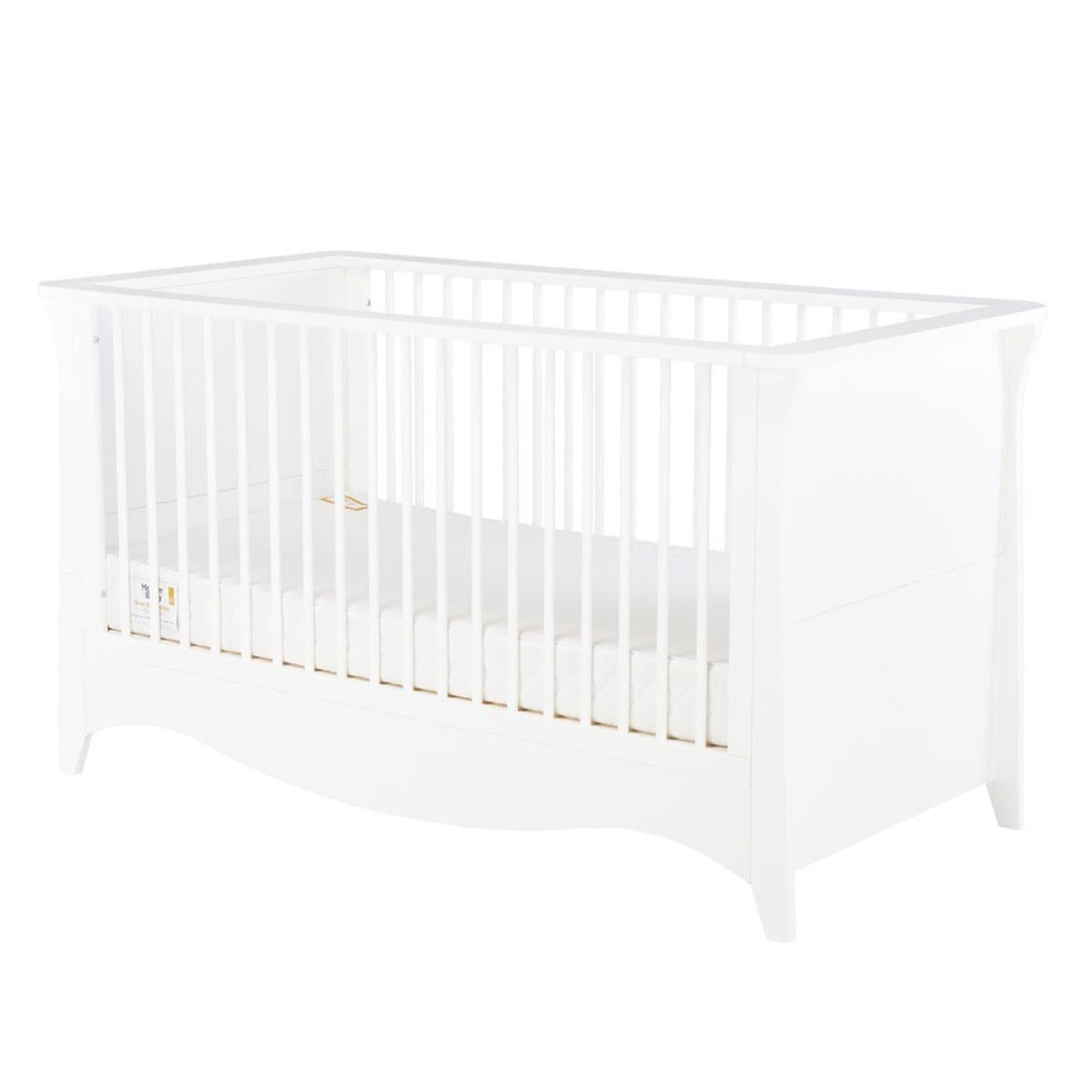 CuddleCo Clara 3 Piece Nursery Furniture Set (Cot Bed, Dresser & Wardrobe) - White
