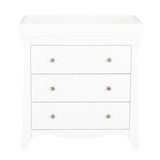 CuddleCo Clara 3 Piece Nursery Furniture Set (Cot Bed, Dresser & Wardrobe) - White