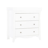 CuddleCo Clara 2 Piece Nursery Furniture Set (Cot Bed & Dresser) - White