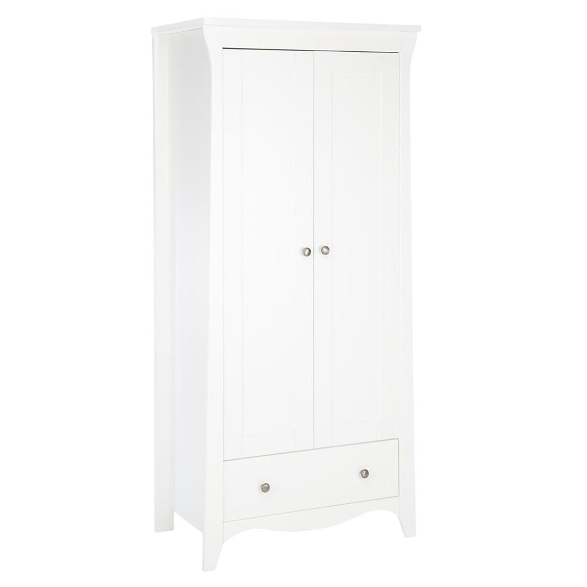 CuddleCo Clara 2 Door Double Wardrobe - White