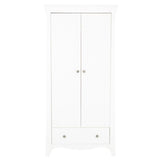 CuddleCo Clara 3 Piece Nursery Furniture Set (Cot Bed, Dresser & Wardrobe) - White