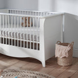 CuddleCo Clara 3 Piece Nursery Furniture Set (Cot Bed, Dresser & Wardrobe) - White