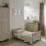 CuddleCo Clara 3 Piece Nursery Furniture Set (Cot Bed, Dresser & Wardrobe) - Cashmere and Ash