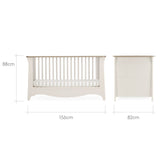 CuddleCo Clara 3 Piece Nursery Furniture Set (Cot Bed, Dresser & Wardrobe) - Cashmere and Ash