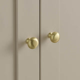 CuddleCo Clara 2 Door Double Wardrobe - Cashmere and Ash