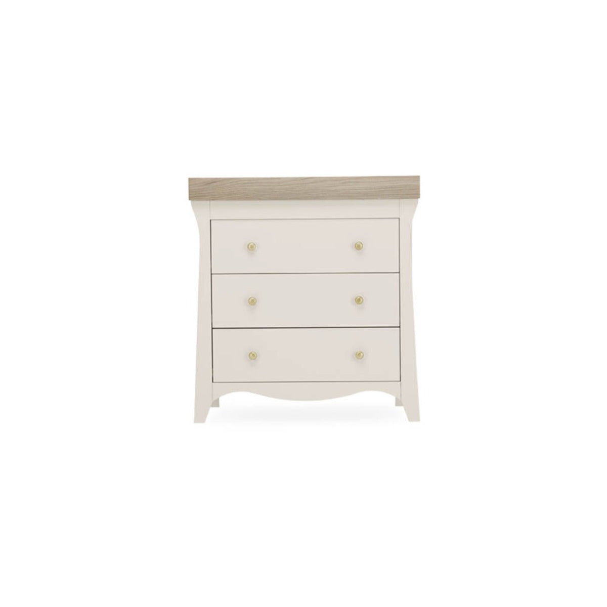 CuddleCo Clara 3 Piece Nursery Furniture Set (Cot Bed, Dresser & Wardrobe) - Cashmere and Ash