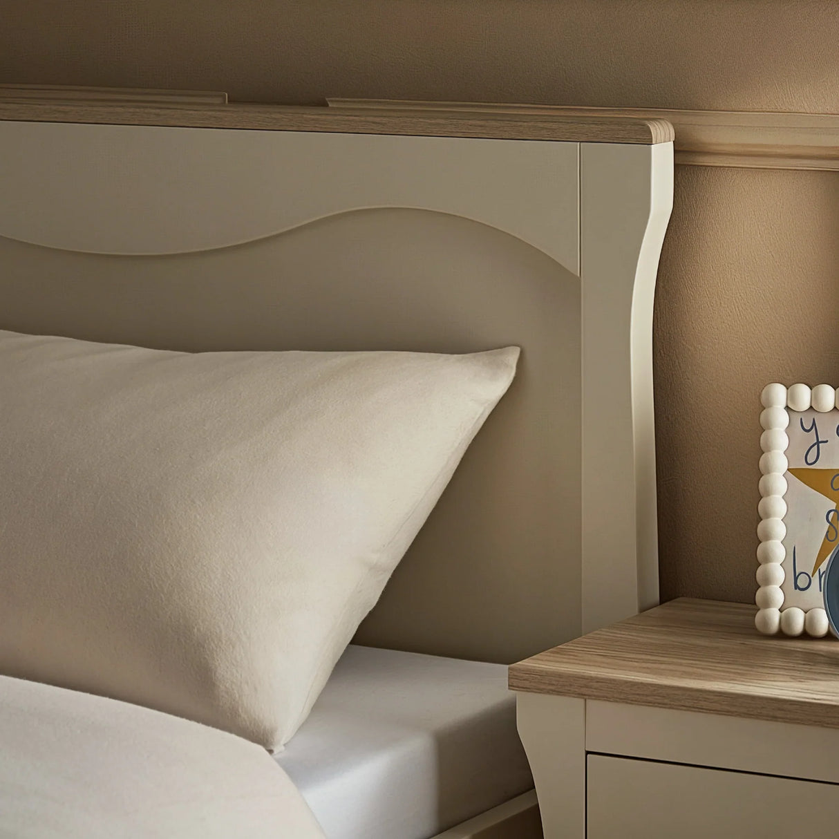 CuddleCo Clara Single Bed - Cashmere and Ash