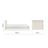 CuddleCo Clara Single Bed - Cashmere and Ash