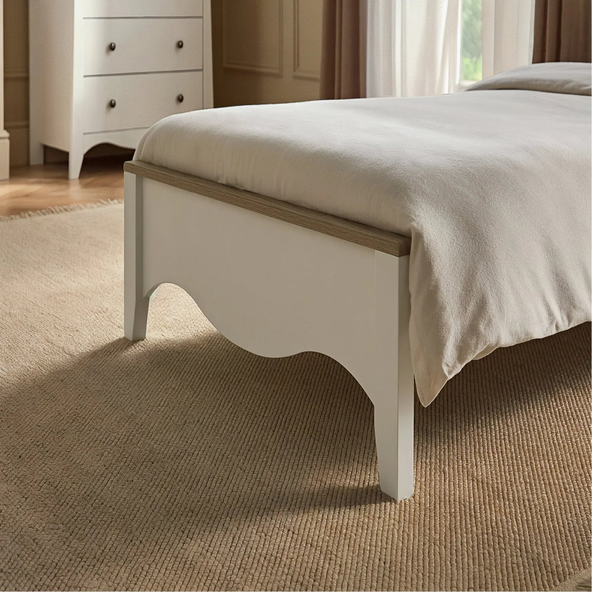 CuddleCo Clara Single Bed - White and Ash