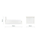 CuddleCo Clara Single Bed - White and Ash