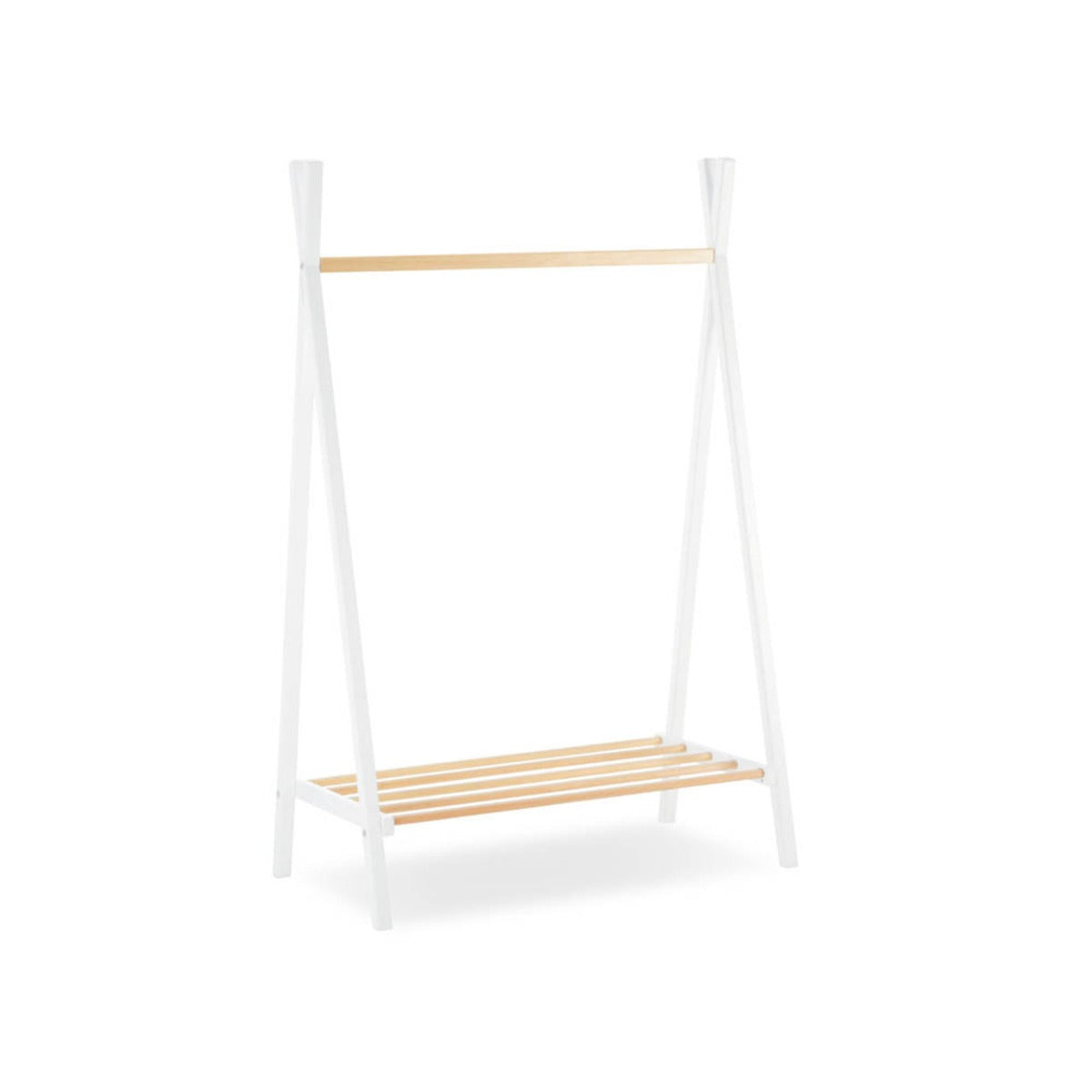 CuddleCo Nola Clothes Rail - White and Natural