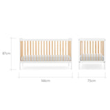 CuddleCo Nola Cot Bed - White and Natural