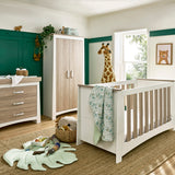 CuddleCo Ada 3 Piece Nursery Furniture Set – White and Ash