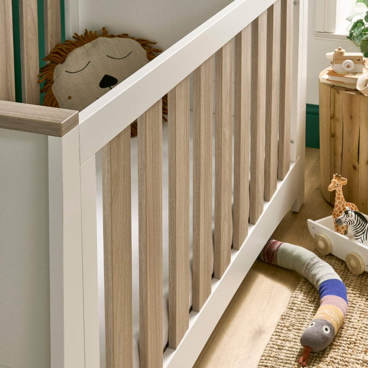 CuddleCo Ada 2 Piece Nursery Furniture Set – White and Ash