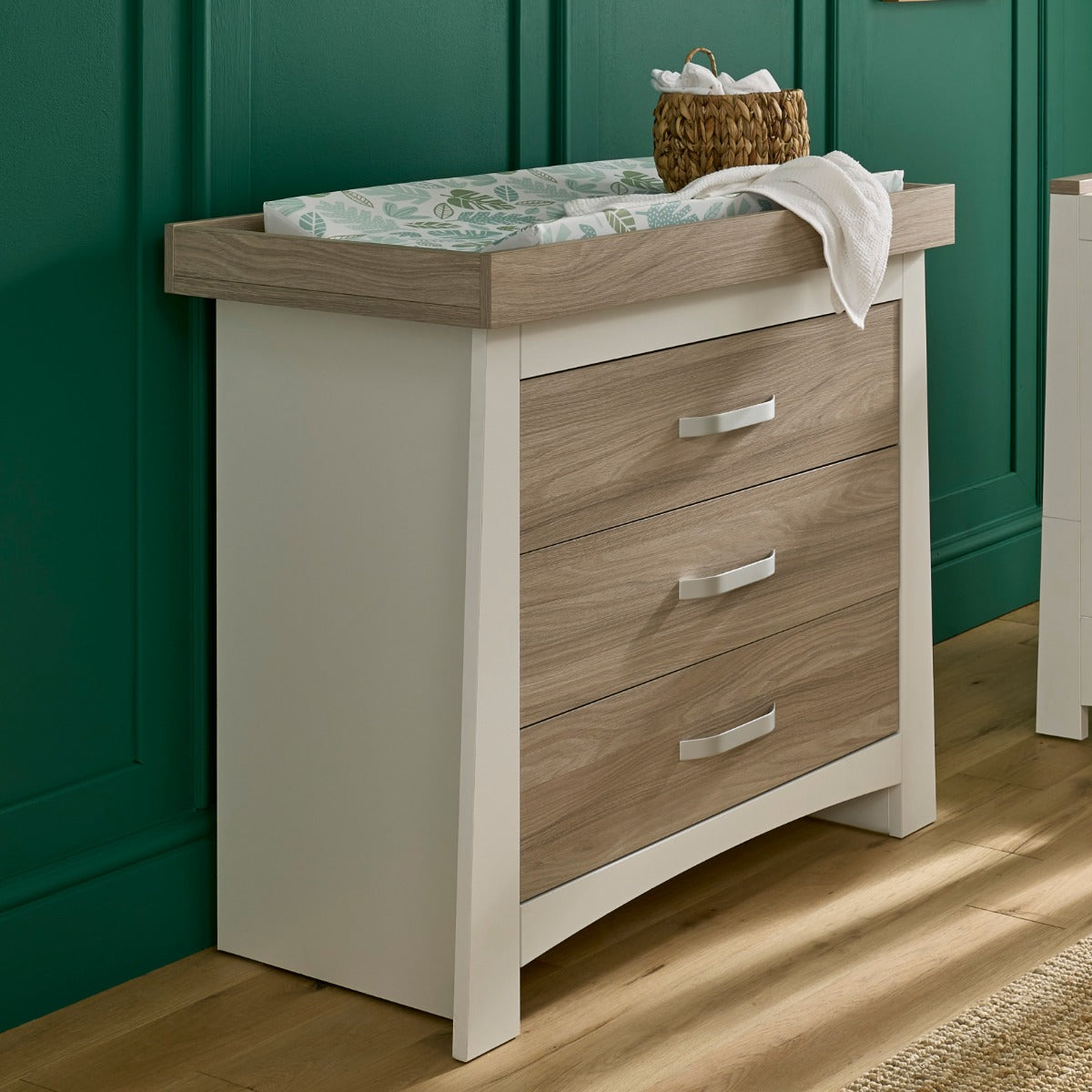 CuddleCo Ada Dresser Changer – White and Ash