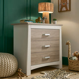 CuddleCo Ada 3 Piece Nursery Furniture Set – White and Ash