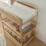 CuddleCo Aria Complete 7 Piece Nursery Furniture Set - Rattan