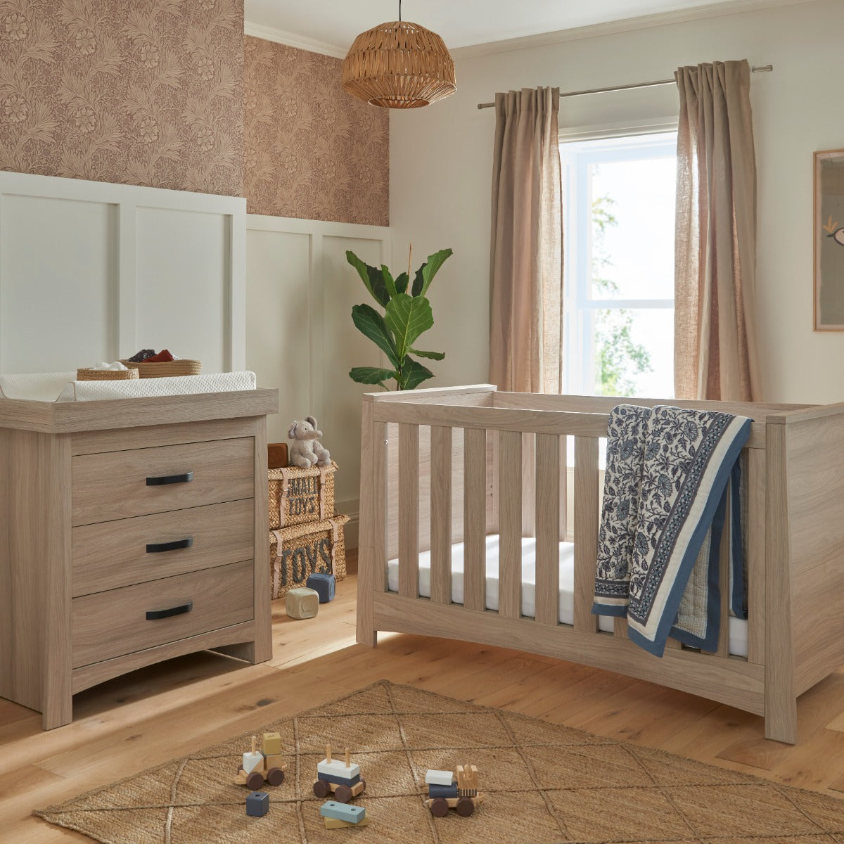 CuddleCo Isla 2 Piece Nursery Furniture Set – Ash