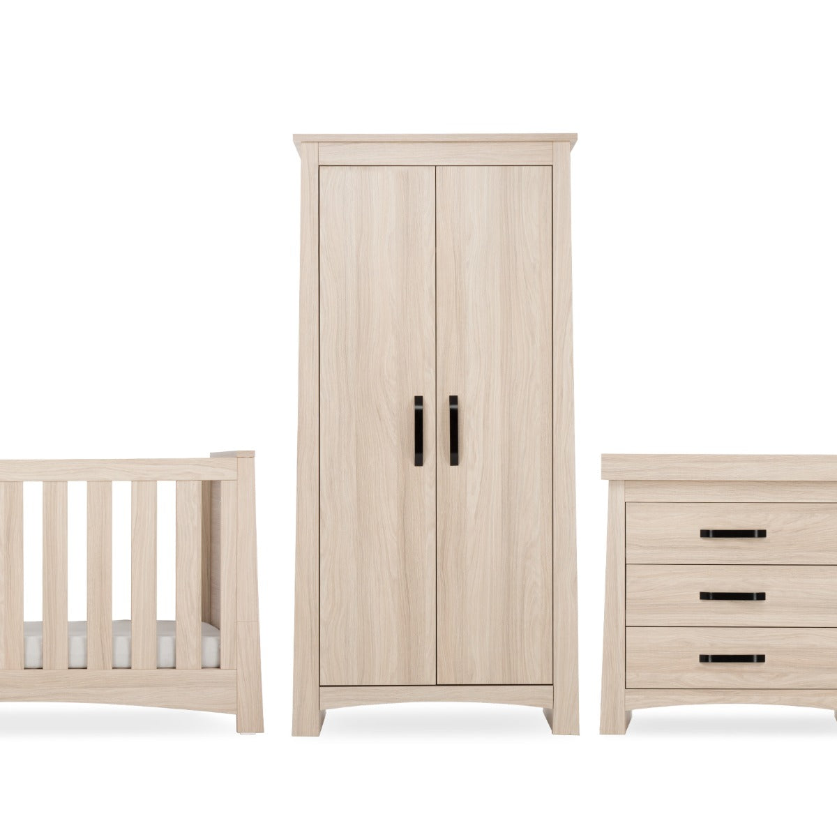 CuddleCo Isla 3 Piece Nursery Furniture Set – Ash