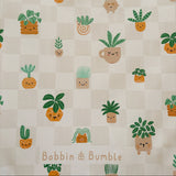 Anti-Roll Wedge Baby Changing Mat - Pot Plants