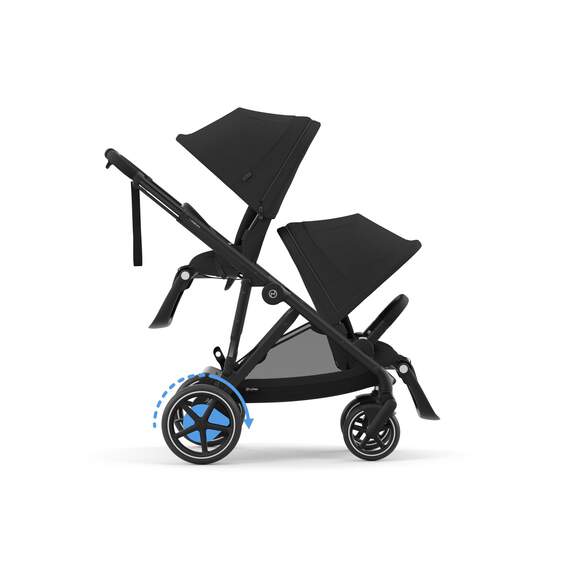 Cybex e-Gazelle S Twin Pushchair - Chocolate Brown