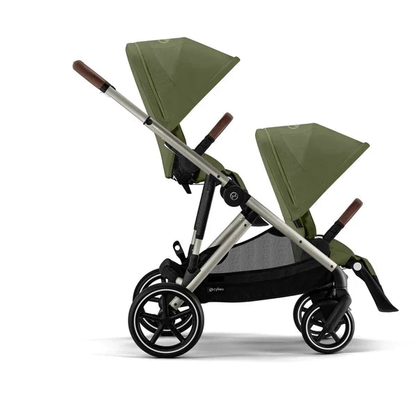 Cybex e-Gazelle S Double Pushchair - Moss Green