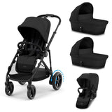 Cybex e-Gazelle S Twin Pushchair - Moon Black