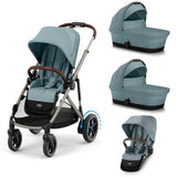 Cybex e-Gazelle S Twin Pushchair - Stormy Blue