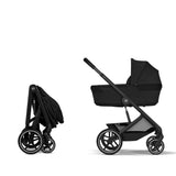 Cybex Balios + Fold Cot Travel System Bundle - Moon Black