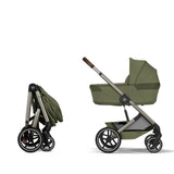 Cybex Balios + Fold Cot Travel System Bundle - Moss Green