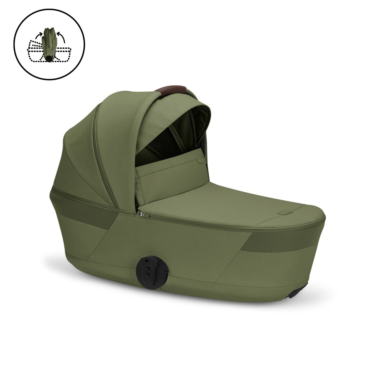 Cybex Balios + Fold Cot Travel System Bundle - Moss Green