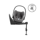 Cybex e-PRIAM Fold Cot Travel System Bundle - Style City Grey & Chrome Brown Frame