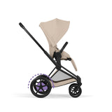 Cybex e-Priam Comfort Set  (Pushchair & Carrycot) - Cozy Beige with Matt Black Frame