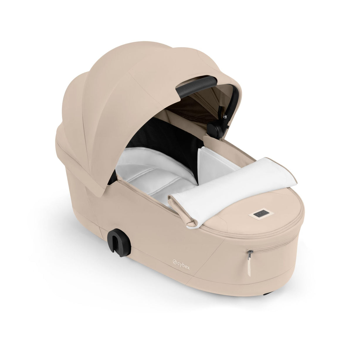 Cybex e-Priam Comfort Set  (Pushchair & Carrycot) - Cozy Beige with Matt Black Frame