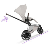 Cybex ePriam Style Pushchair - City Grey with Chrome Brown Frame