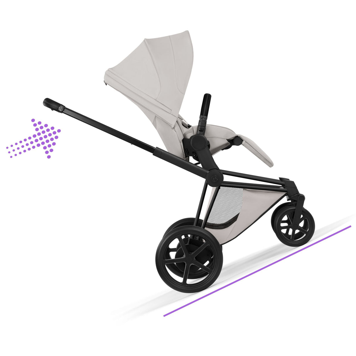 Cybex ePriam Style Pushchair - City Grey with Matt Black Frame