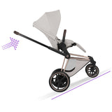 Cybex ePriam Style Pushchair - City Grey with Rose Gold Frame