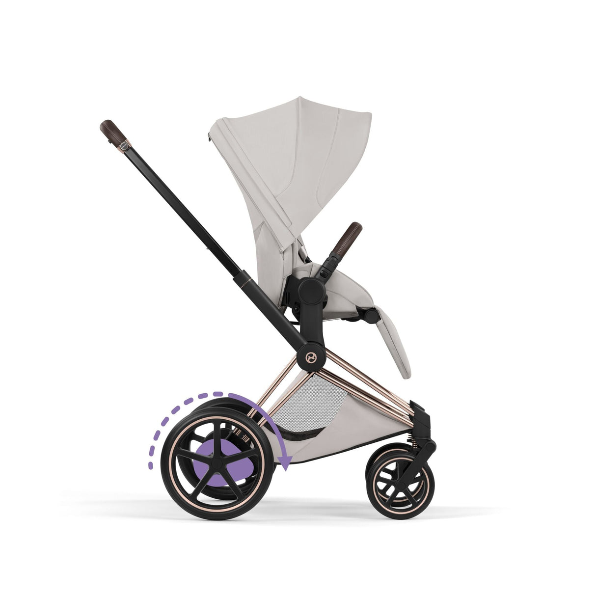 Cybex ePriam Style Pushchair - City Grey with Rose Gold Frame