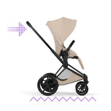 Cybex ePriam Style Pushchair - Cozy Beige with Matt Black Frame