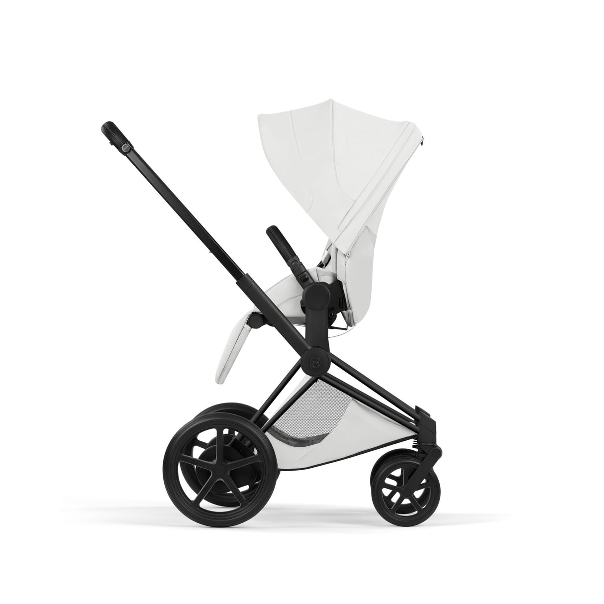 Cybex ePriam Style Pushchair - Off White with Matt Black Frame
