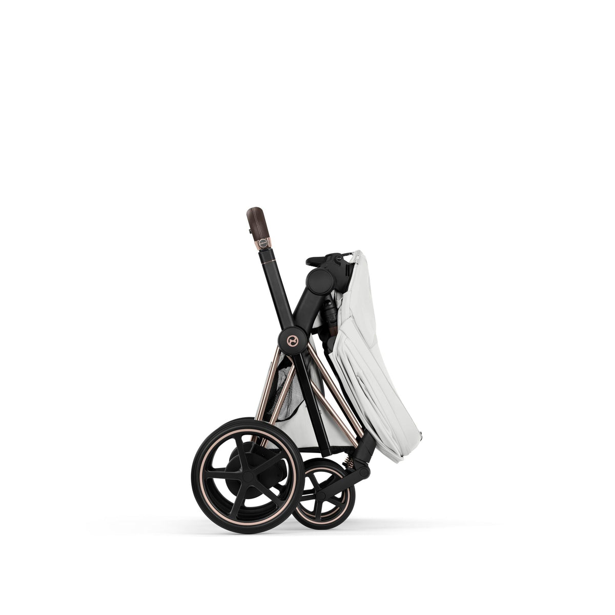 Cybex ePriam Style Pushchair - Off White with Rose Gold Frame